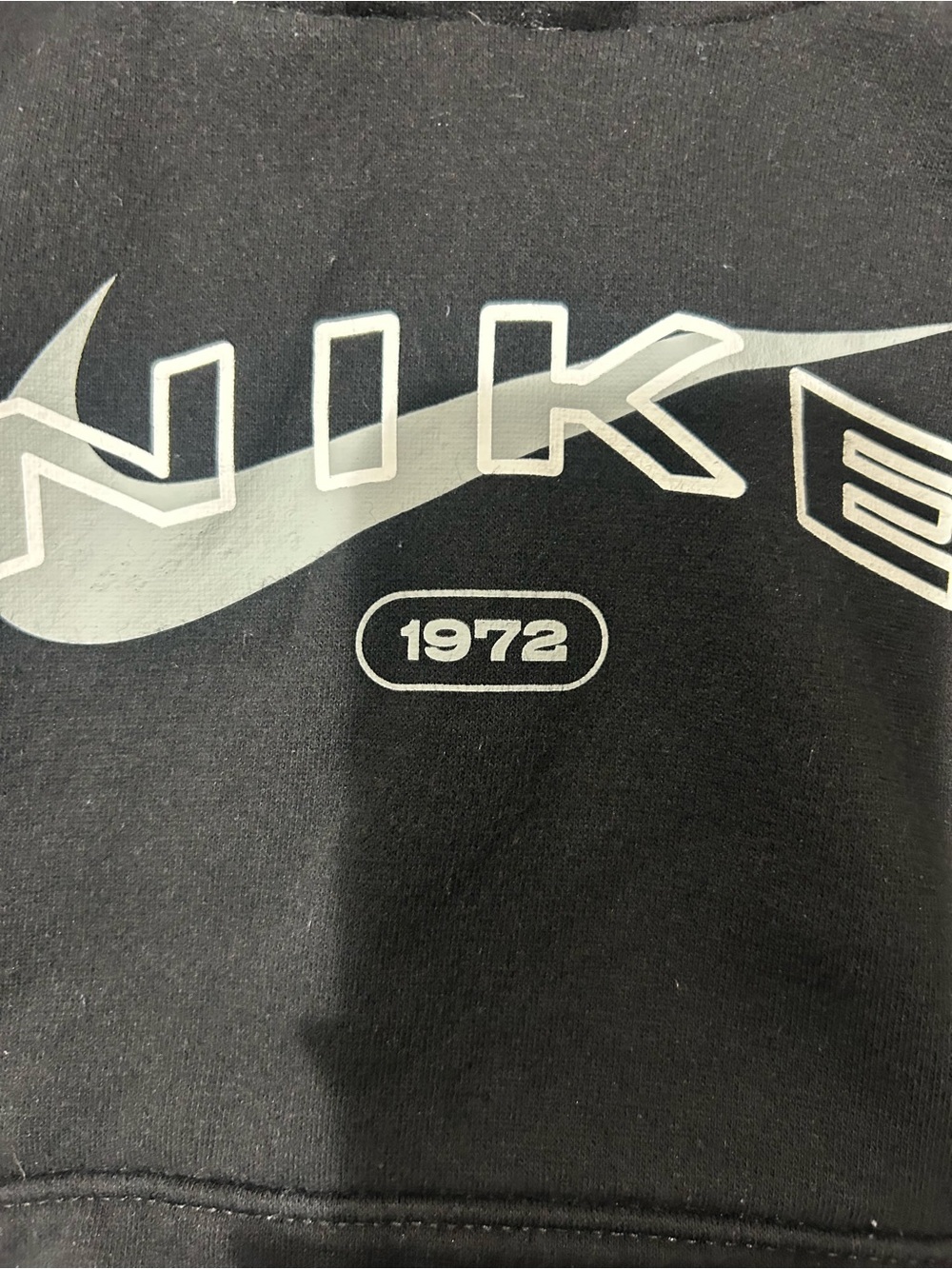 Nike Kids Black Pullover Hoodie with White Logo - Picture 2 of 3